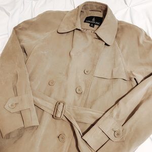 London Fog Gray Belt Trench Coat